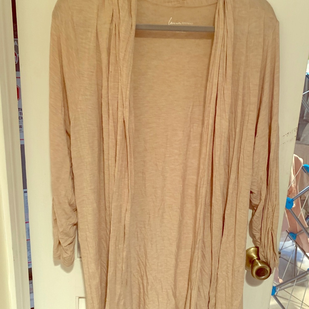 Tan open front top